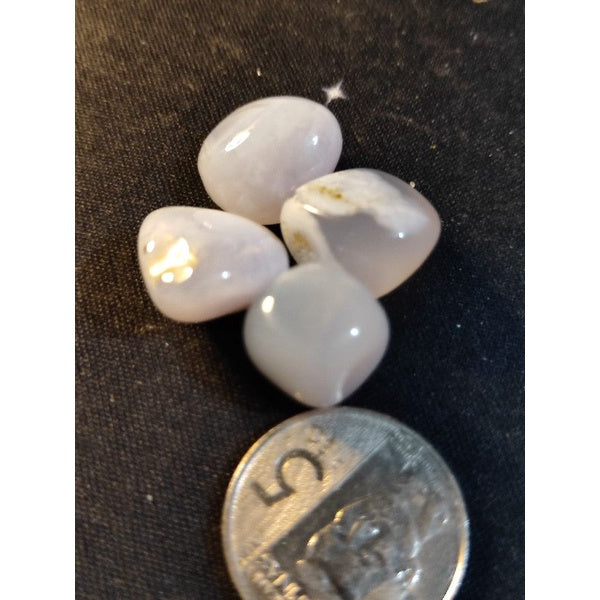 CHEFFY Blue Lace Agate Crystal Gemstone Tumbled