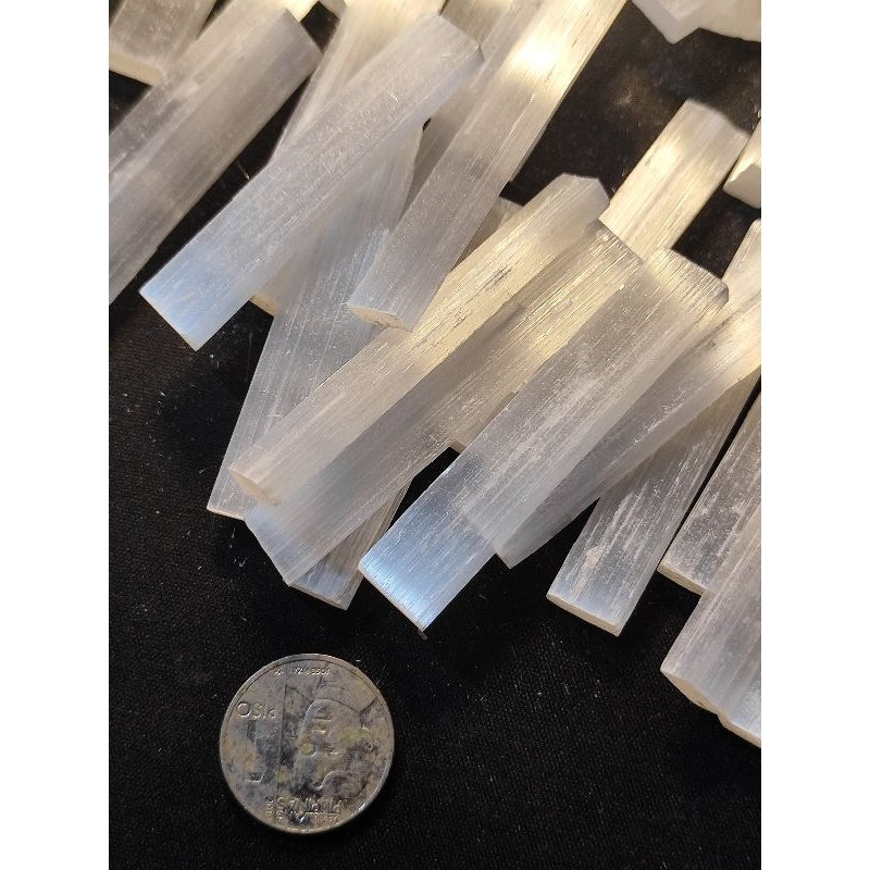 CHEFFY Satin Spar Small Wands Crystal Gemstone (Selenite Sticks)