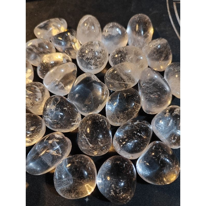 CHEFFY Clear Quartz Crystal Gemstone Tumbled