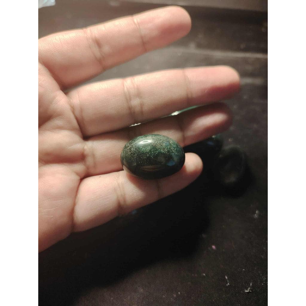 CHEFFY DARK Moss Agate Tumbled Crystals Gemstones
