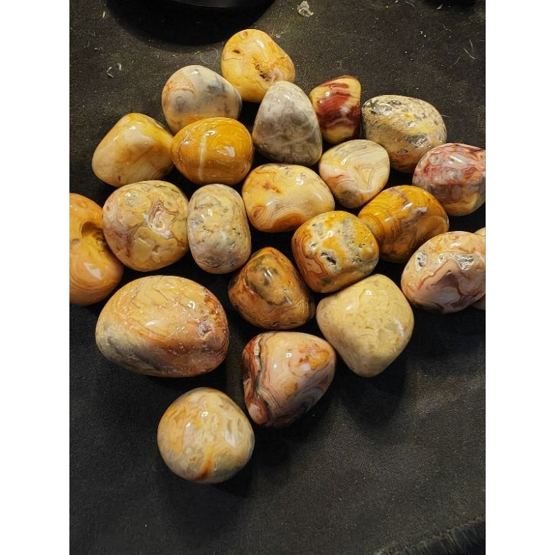 CHEFFY Crazy Lace Agate Crystal Tumbled Gemstone