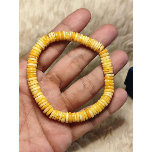 CHEFFY'S Natural Amber Bracelet – 5mm Bead Size (7mm Inner Diameter)