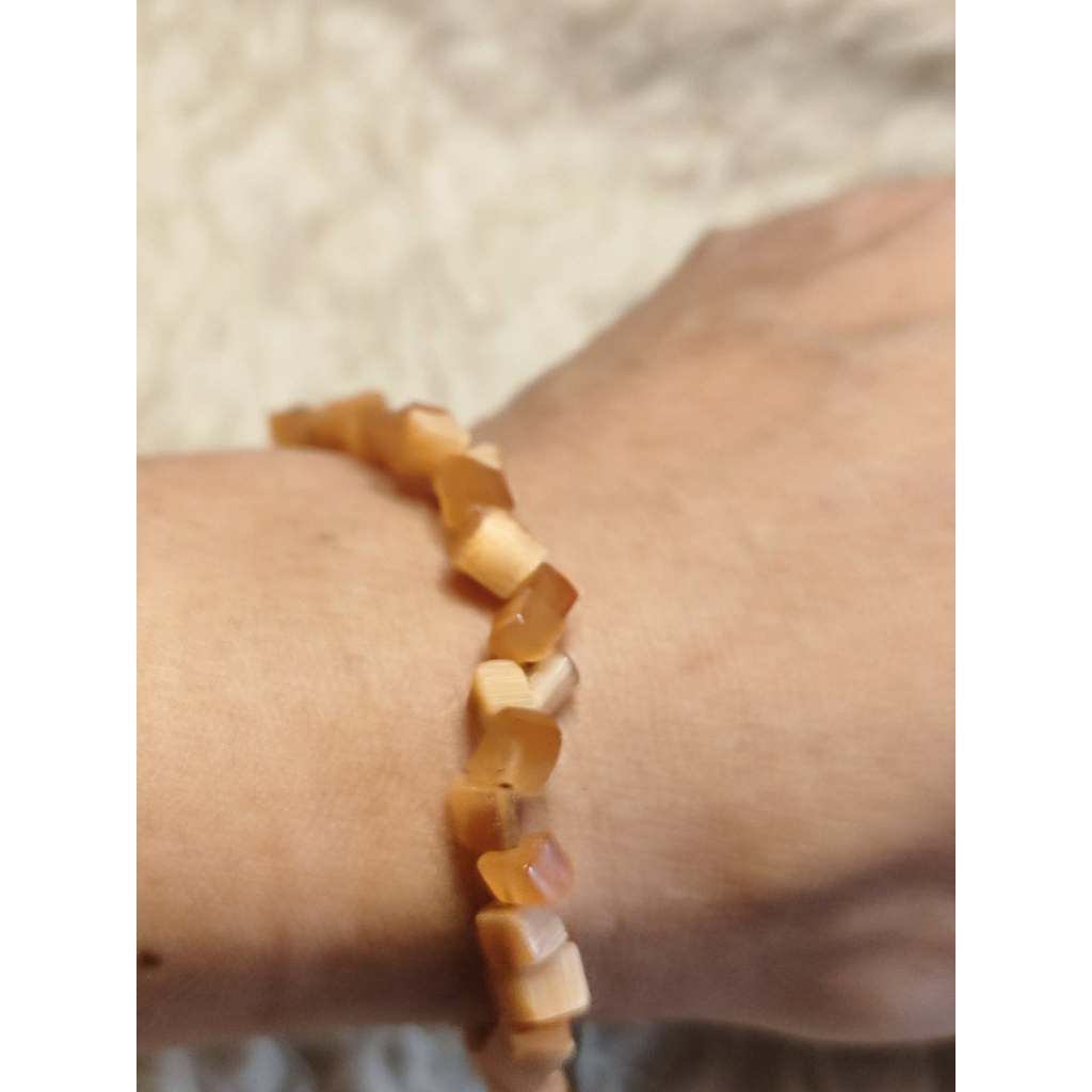 CHEFFY Sunstone Bracelet (4mm) | Genuine Natural Crystal Gemstone