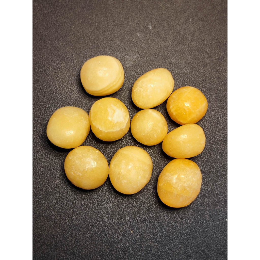 CHEFFY Yellow Calcite Tumbled Gemstone Crystal