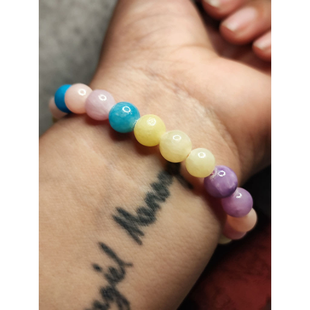 CHEFFY Candy Agate Bracelet Gemstone Crystals