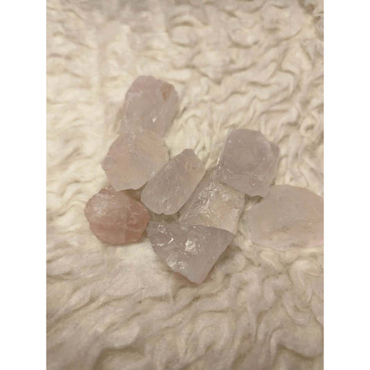 CHEFFY Rose Quartz Crystal Gemstone Raw Med