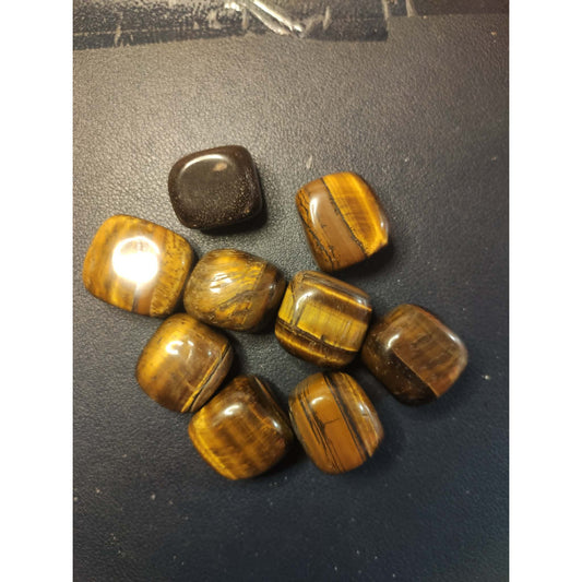 CHEFFY Tigers Eye Tumbled Crystals Gemstones LARGE