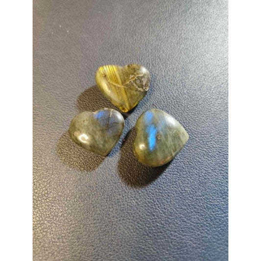 CHEFFY Labradorite Crystal Polished Heart Shape Gemstone