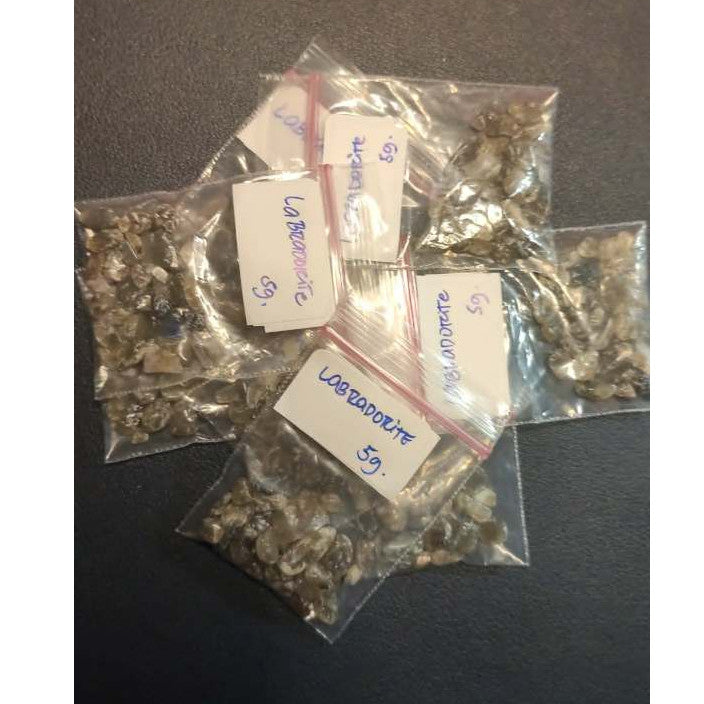 CHEFFY Labradorite Gravel Crystal Gemstone SOLD PER PACK (5grms )