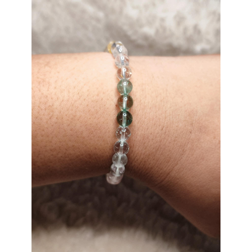 CHEFFY Rainbow Fluorite Bracelet Crystals Gemstones