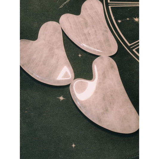 CHEFFY Rose Quartz Crystal Gua Sha (Face Sculpting Tool)