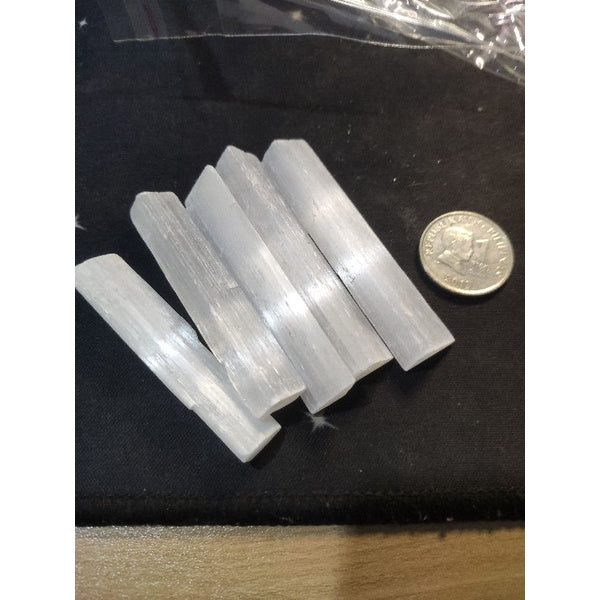 CHEFFY Satin Spar Small Wands Crystal Gemstone (Selenite Sticks)
