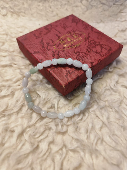 CHEFFY Authentic Jade Bracelet 5.2mm Beaded Stretch Bracelet (#5)