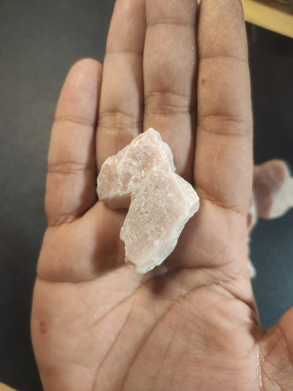 CHEFFY Pink Common Opal Raw Crystal Gemstone