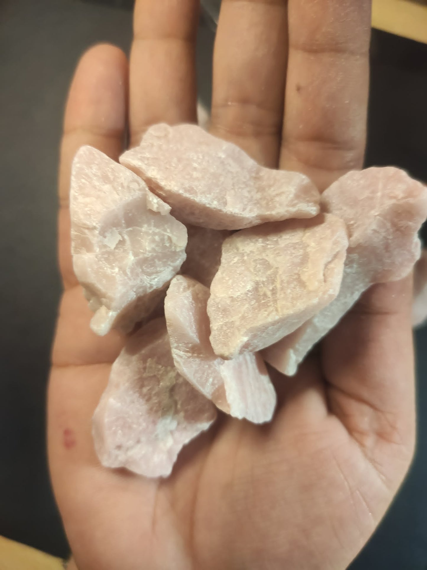 CHEFFY Pink Common Opal Raw Crystal Gemstone