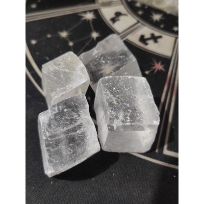 CHEFFY Optical Calcite Crystal Gemstone (Clear White)