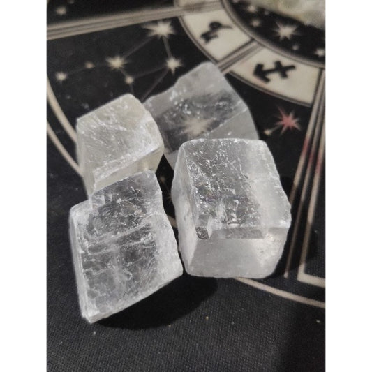 CHEFFY Optical Calcite Crystal Gemstone (Clear White)