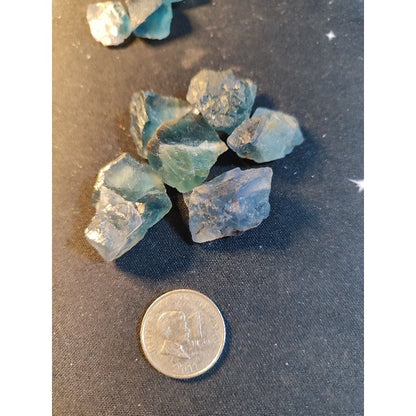 CHEFFY Blue Fluorite Crystal Raw Gemstone