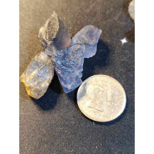 CHEFFY Blue Fluorite Crystal Raw Gemstone