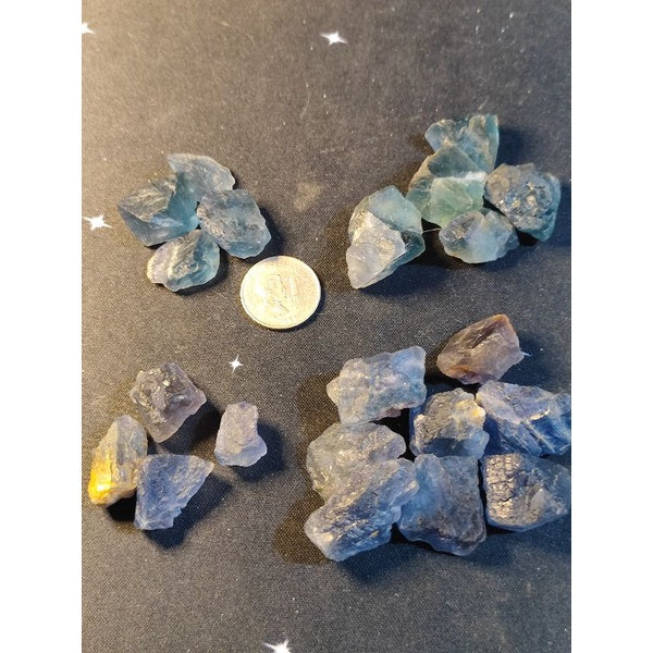 CHEFFY Blue Fluorite Crystal Raw Gemstone