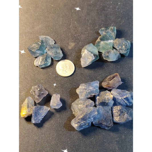 CHEFFY Blue Fluorite Crystal Raw Gemstone