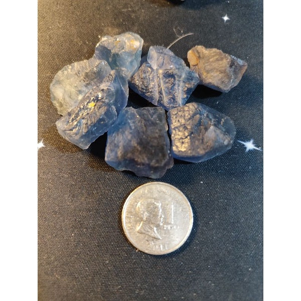 CHEFFY Blue Fluorite Crystal Raw Gemstone