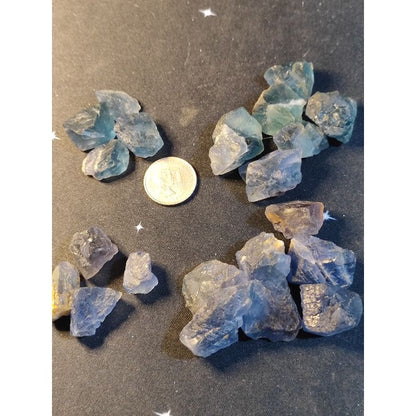 CHEFFY Blue Fluorite Crystal Raw Gemstone