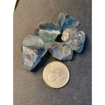 CHEFFY Blue Fluorite Crystal Raw Gemstone