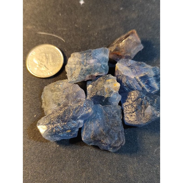 CHEFFY Blue Fluorite Crystal Raw Gemstone