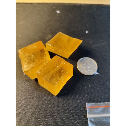 CHEFFY Optical Calcite Crystal Gemstone Very Vibrant Yellow