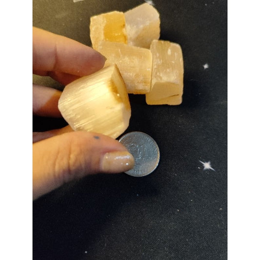 CHEFFY Peach Selenite Crystal Gemstone