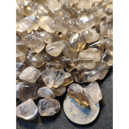 CHEFFY Smokey Quartz Tumbled Mini Gemstone Crystal SOLD PER PACK