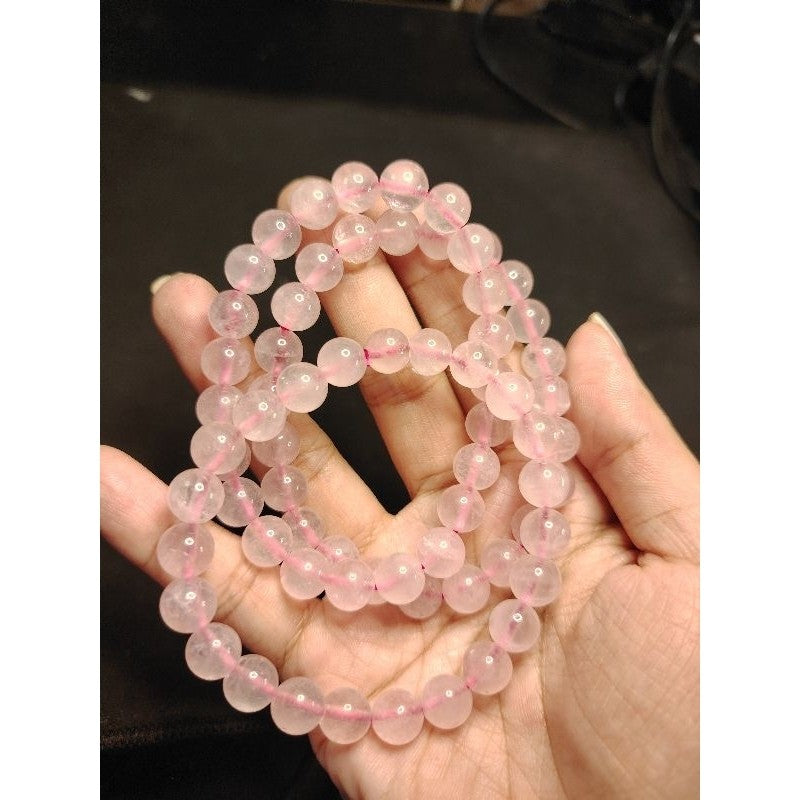 CHEFFY Rose Quartz Bracelet Gemstone Crystals