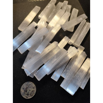 CHEFFY Satin Spar Small Wands Crystal Gemstone (Selenite Sticks)