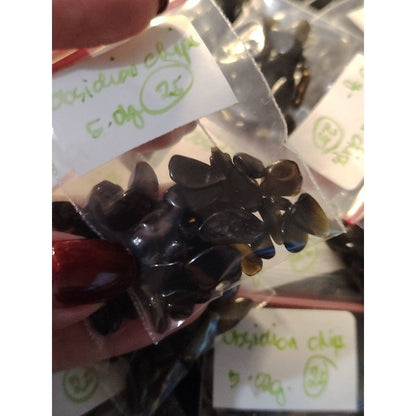 CHEFFY Obsidian Chips Gemstones Crystals