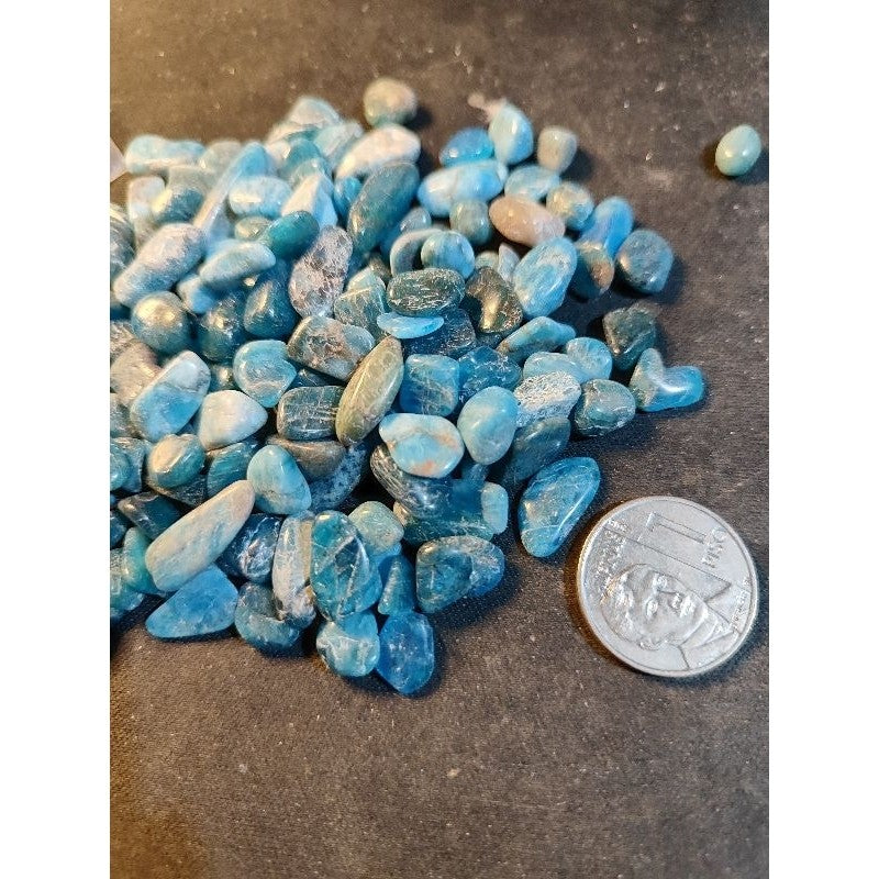 CHEFFY Blue Apatite Crystal Gemstone Mini Tumbled SOLD PER PACK