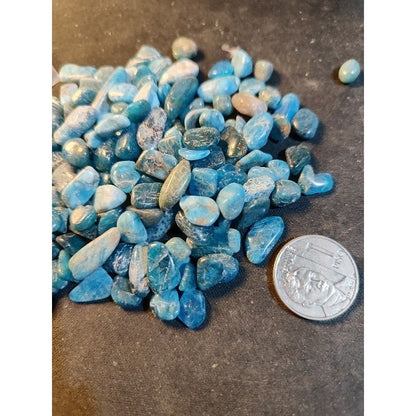 CHEFFY Blue Apatite Crystal Gemstone Mini Tumbled SOLD PER PACK