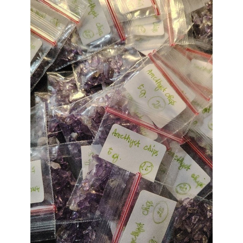 CHEFFY Amethyst Chips Crystals Gemstones PER PACK