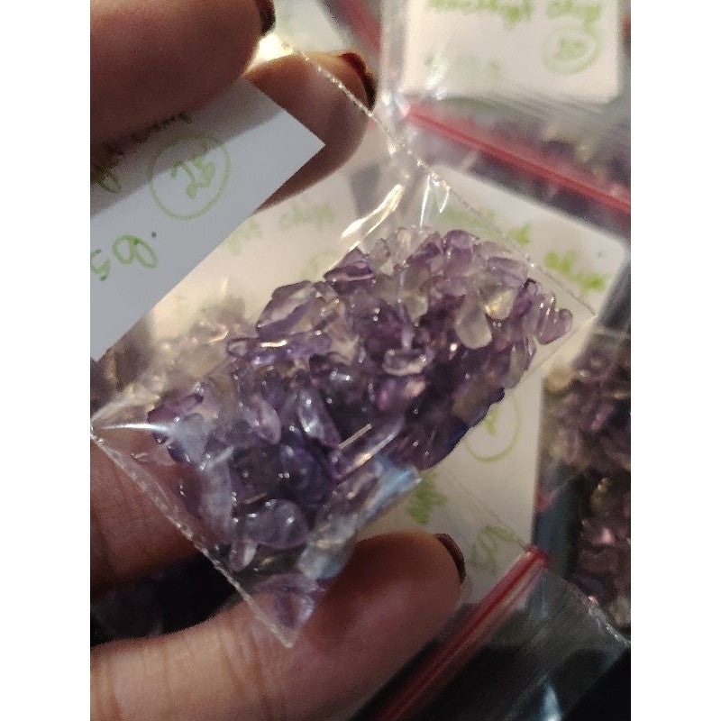 CHEFFY Amethyst Chips Crystals Gemstones PER PACK