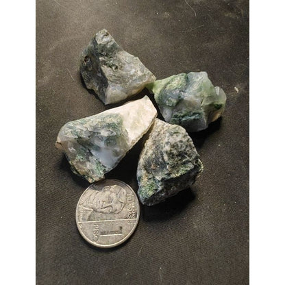 CHEFFY Moss Agate Raw Crystals Gemstones