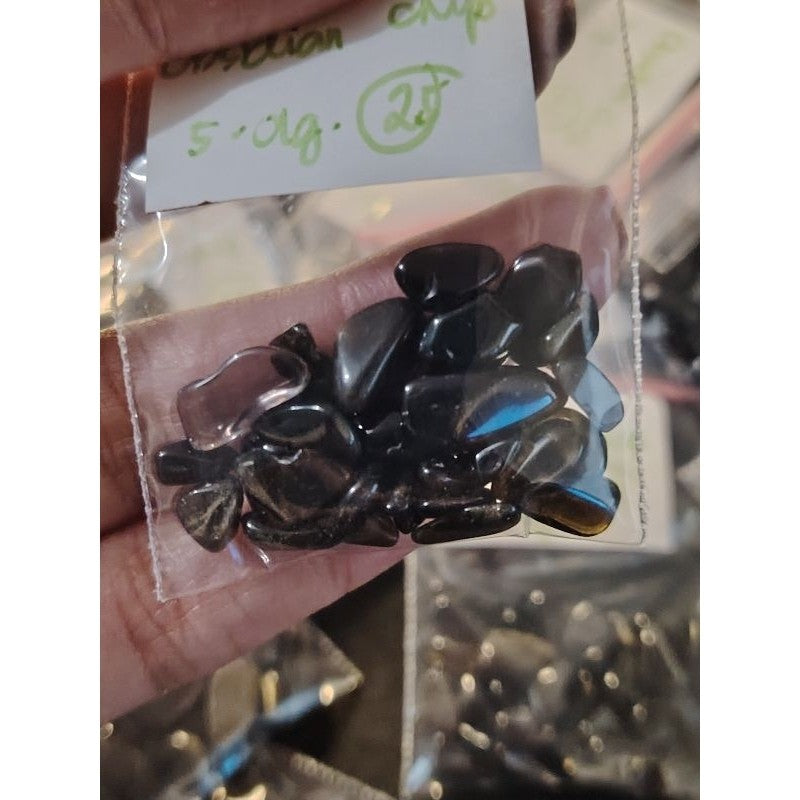 CHEFFY Obsidian Chips Gemstones Crystals