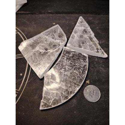 CHEFFY Selenite Crystal Gemstone Slabs Plates