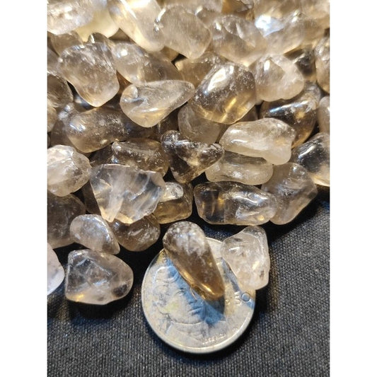 CHEFFY Smokey Quartz Tumbled Mini Gemstone Crystal SOLD PER PACK