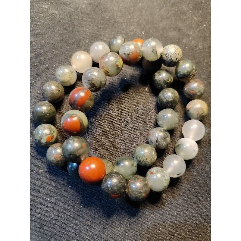 CHEFFY Seftonite Bloodstone Bracelet Gemstone Crystal