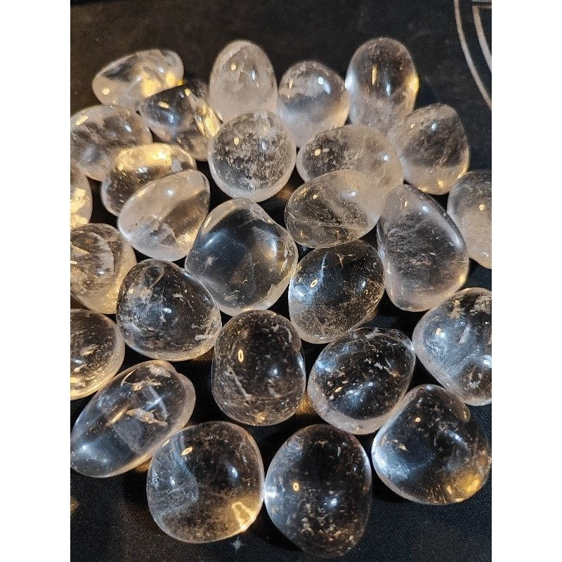 CHEFFY Clear Quartz Crystal Gemstone Tumbled