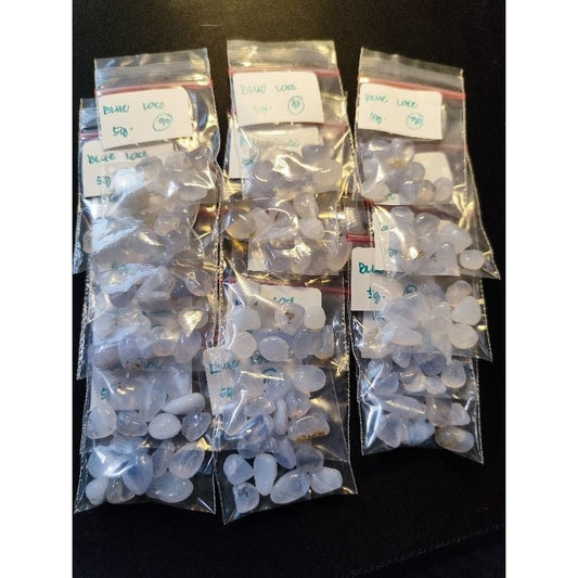 CHEFFY Blue Lace Agate Gemstone Crystals SOLD PER PACK