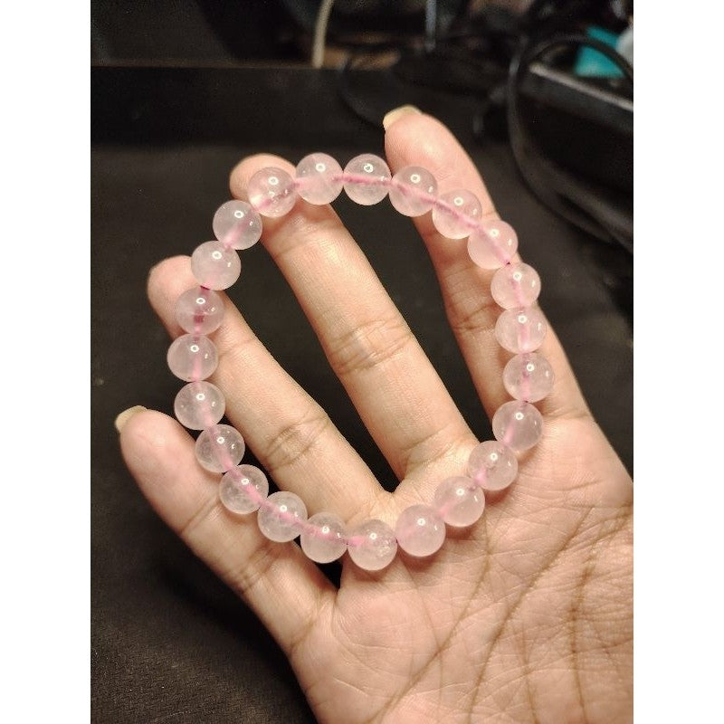 CHEFFY Rose Quartz Bracelet Gemstone Crystals