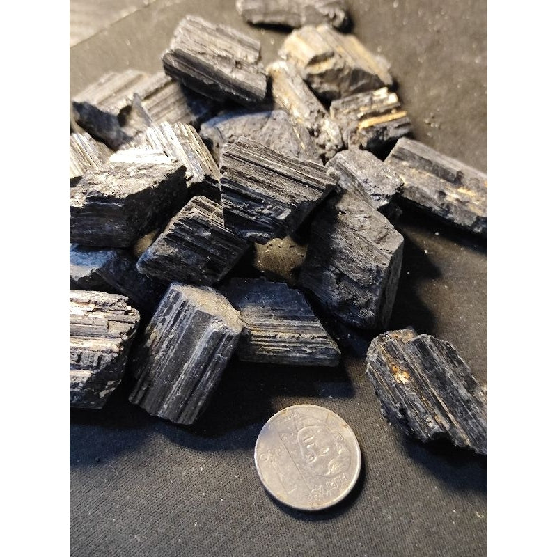 CHEFFY Black Tourmaline Crystals Gemstone Raw