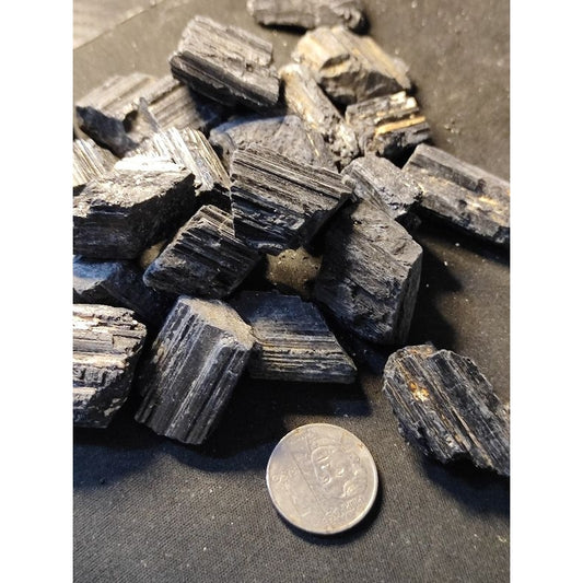 CHEFFY Black Tourmaline Crystals Gemstone Raw