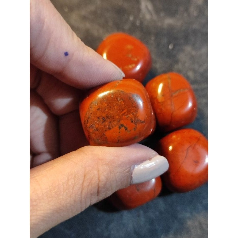 CHEFFY Red Jasper Crystal Gemstone Tumbled Cube